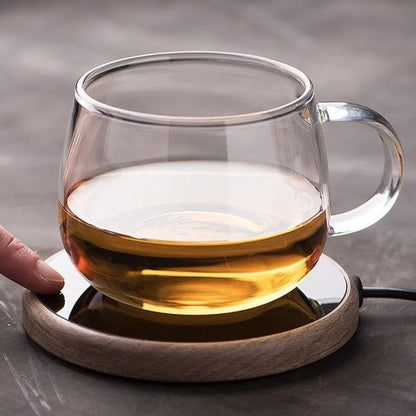 Smart Ceramic Mug Warmer Coaster with Temperature Control for Hot Drinks
