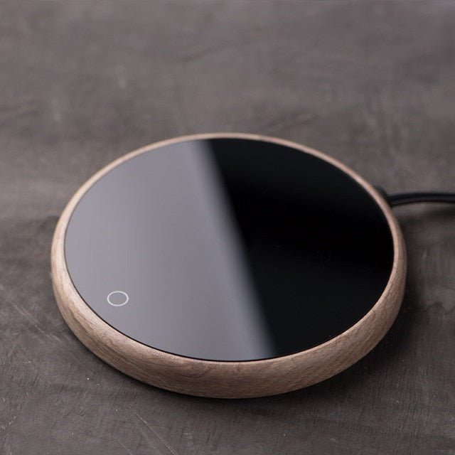 Smart Ceramic Mug Warmer Coaster with Temperature Control for Hot Drinks