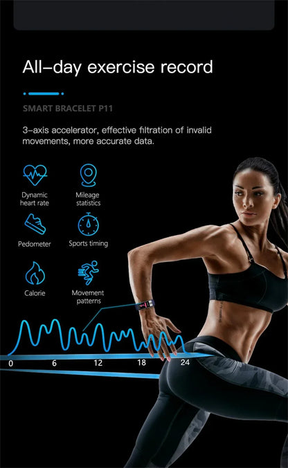 Smart Fitness Tracker Bracelet with Sleep and Activity Monitoring
