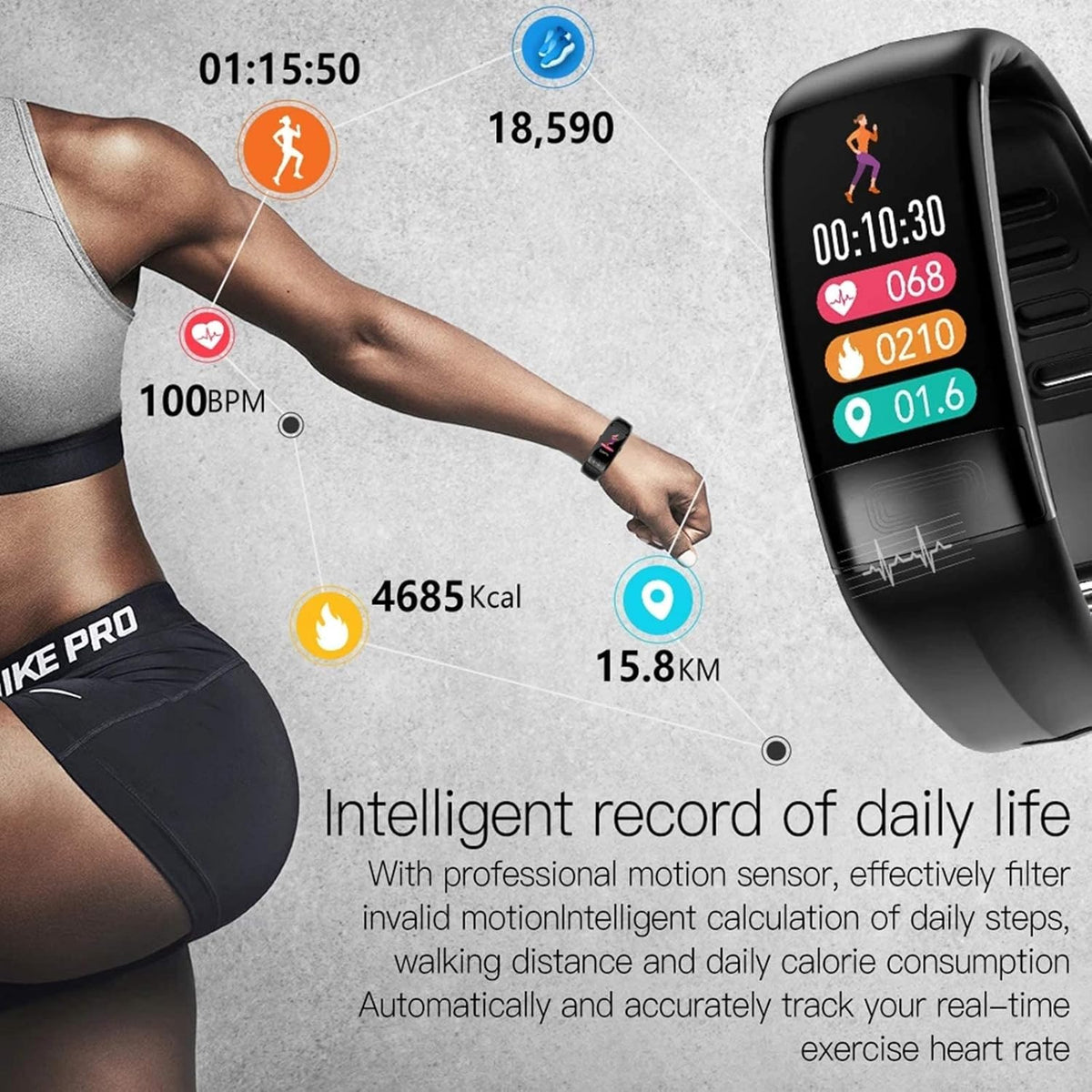 Smart Health Bracelet with ECG Heart Rate Sleep Tracker