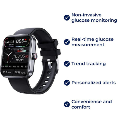 Smart Health Monitoring Watch with Glucose Tracking Features