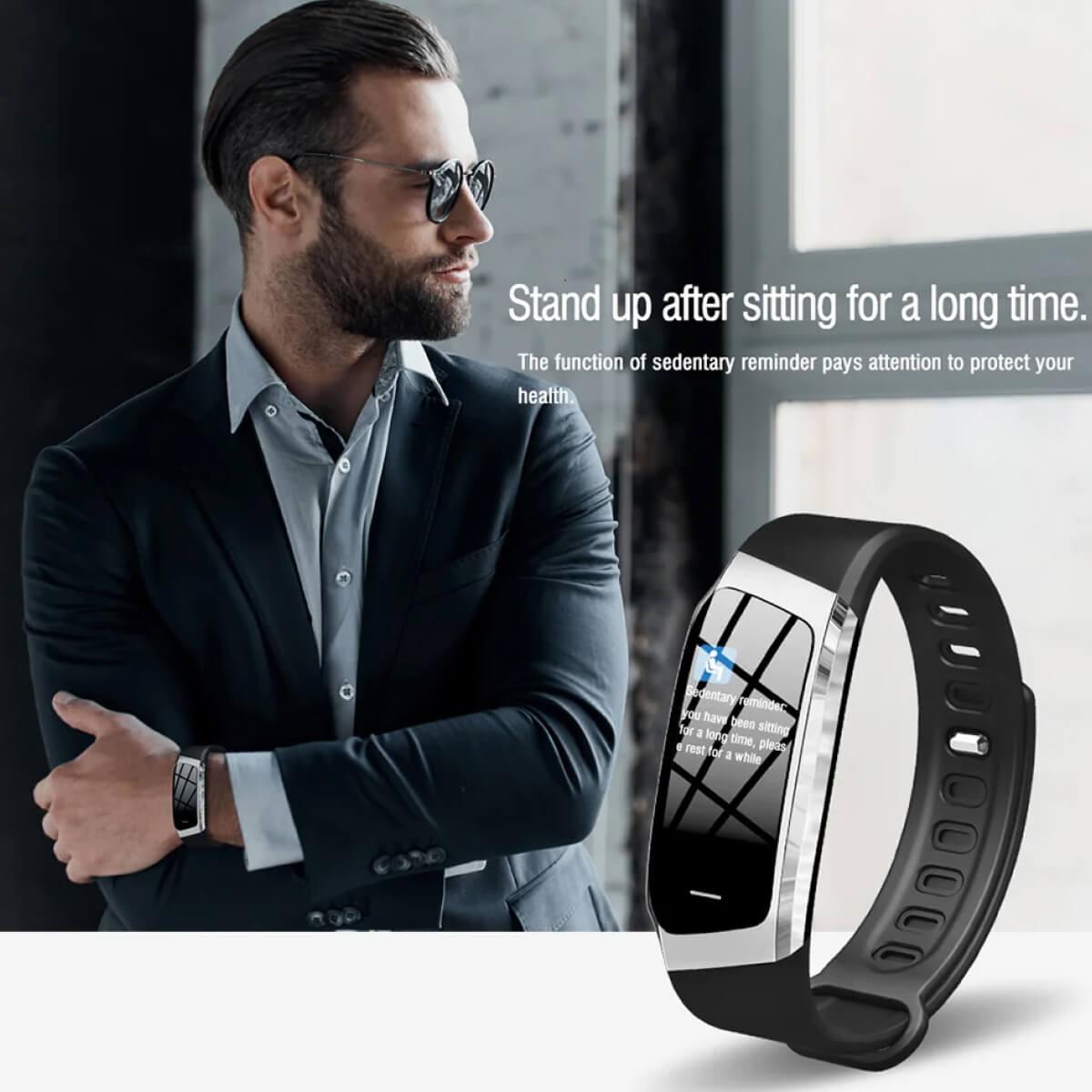 Smart Watch with Heart Rate Blood Pressure and Activity Tracking