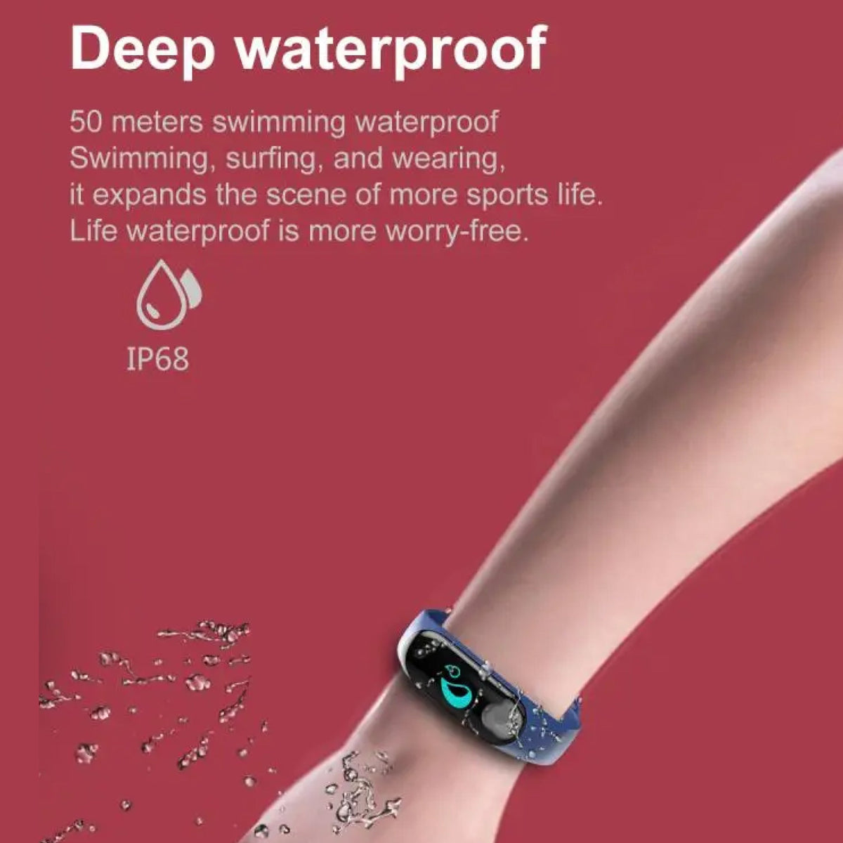 Smartwatch Blood Pressure Heart Rate Activity Sleep Monitor