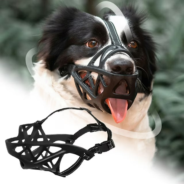 Soft Breathable Dog Muzzle Anti Bite Bark Control Adjustable Lightweight Safety Training Pet Mouth Cover