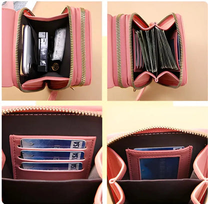 Soft Leather Crossbody Shoulder Bag RFID Blocking Water Resistant