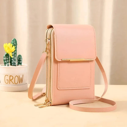 Soft Leather Crossbody Shoulder Bag RFID Blocking Water Resistant