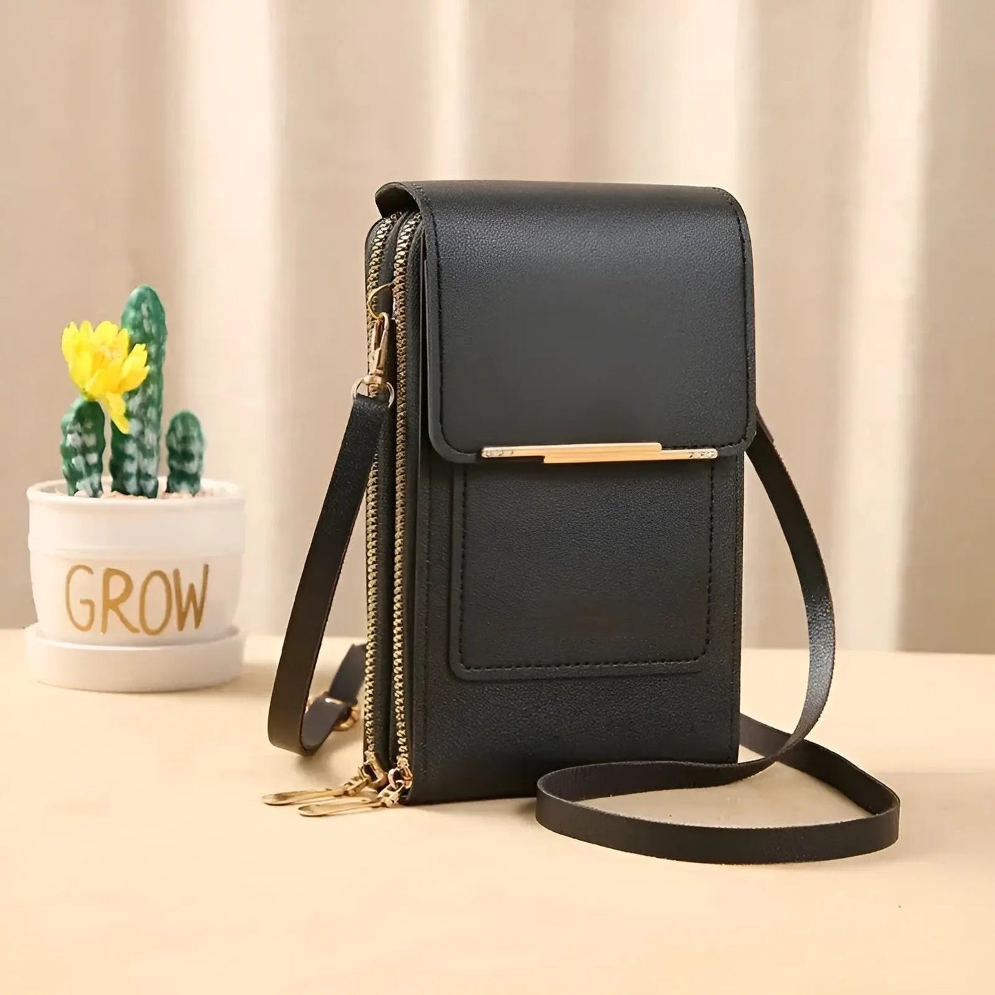 Soft Leather Crossbody Shoulder Bag RFID Blocking Water Resistant