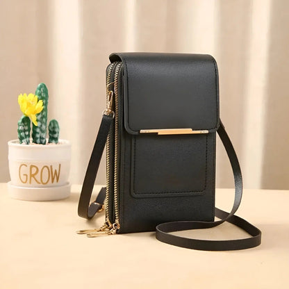 Soft Leather Crossbody Shoulder Bag RFID Blocking Water Resistant