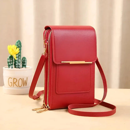 Soft Leather Crossbody Shoulder Bag RFID Blocking Water Resistant