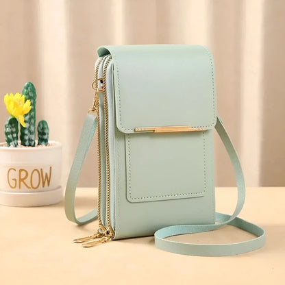 Soft Leather Crossbody Shoulder Bag RFID Blocking Water Resistant