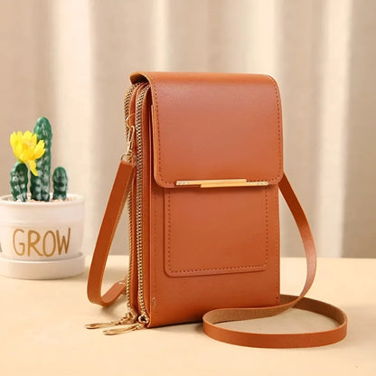 Soft Leather Crossbody Shoulder Bag RFID Blocking Water Resistant