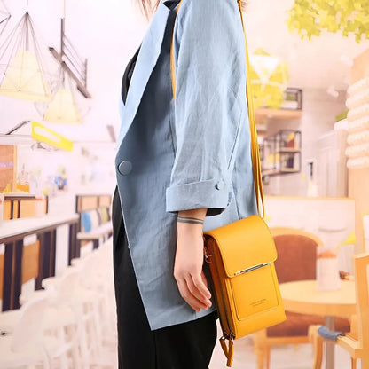 Soft Leather Crossbody Shoulder Bag RFID Blocking Water Resistant