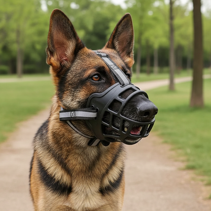 Soft Mesh Dog Muzzle Adjustable Breathable Anti Bite Bark Control Safety Training Pet Head Cover