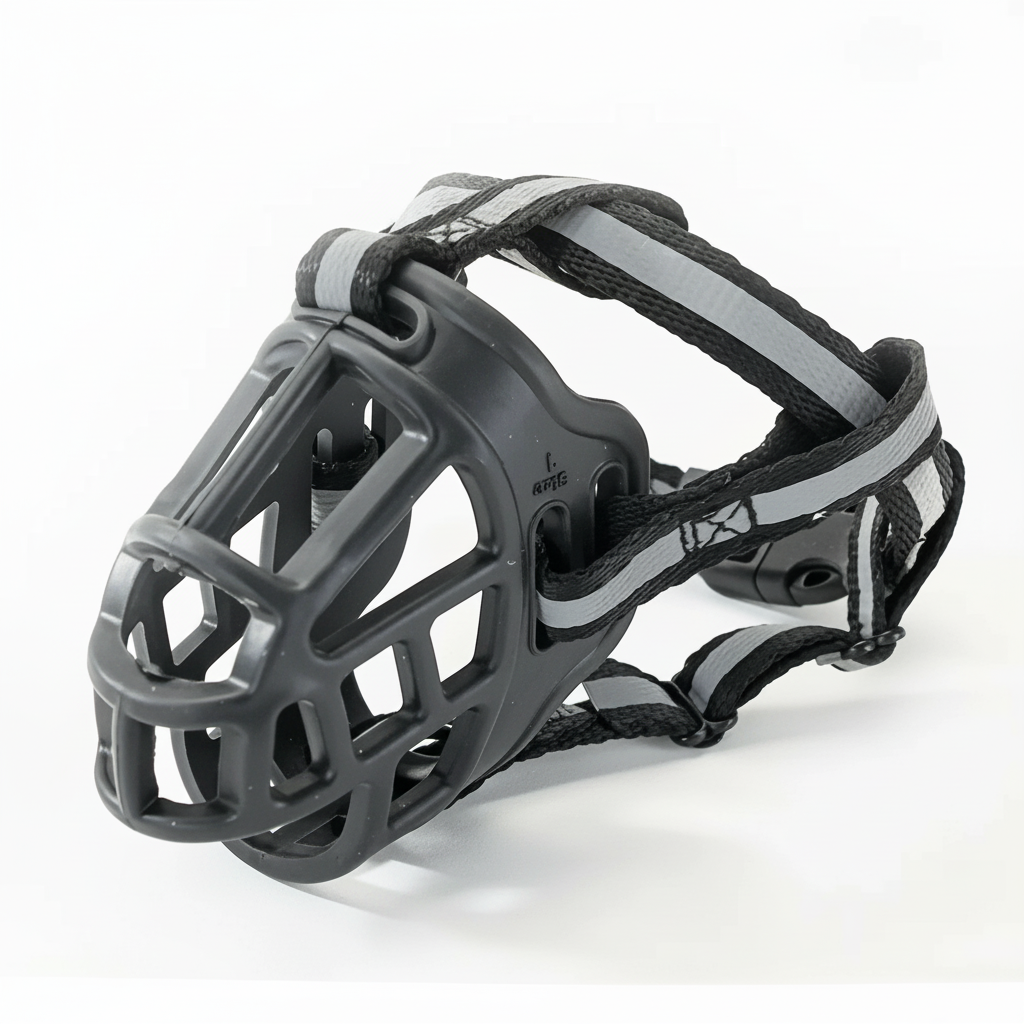 Soft Mesh Dog Muzzle Adjustable Breathable Anti Bite Bark Control Safety Training Pet Head Cover