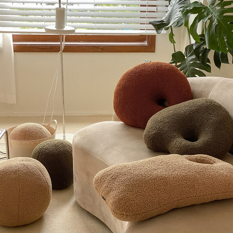 Soft Pebble Throw Cushion Plush Decorative Pillow