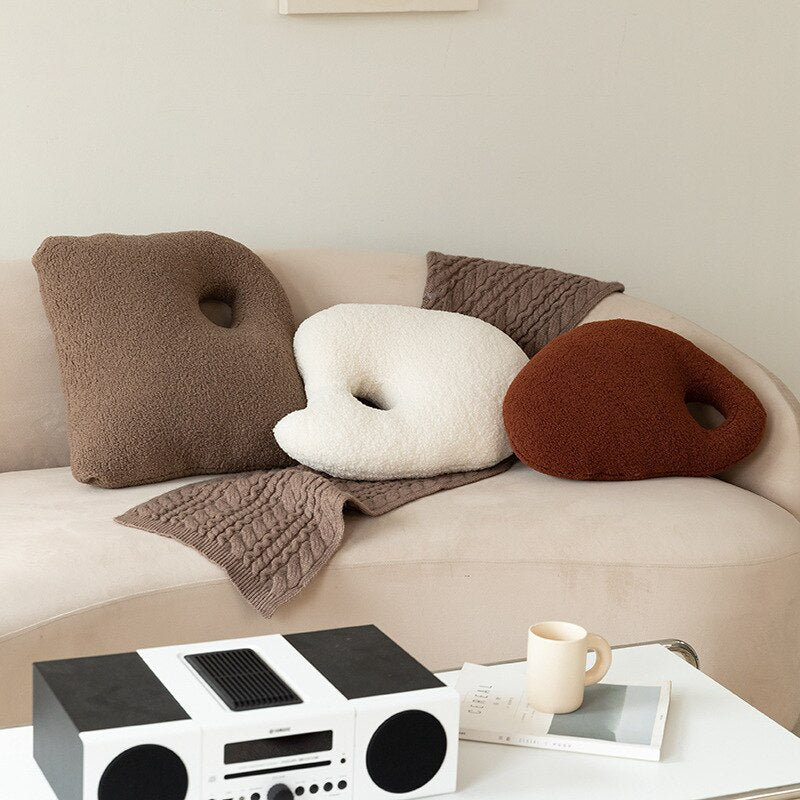 Soft Pebble Throw Cushion Plush Decorative Pillow