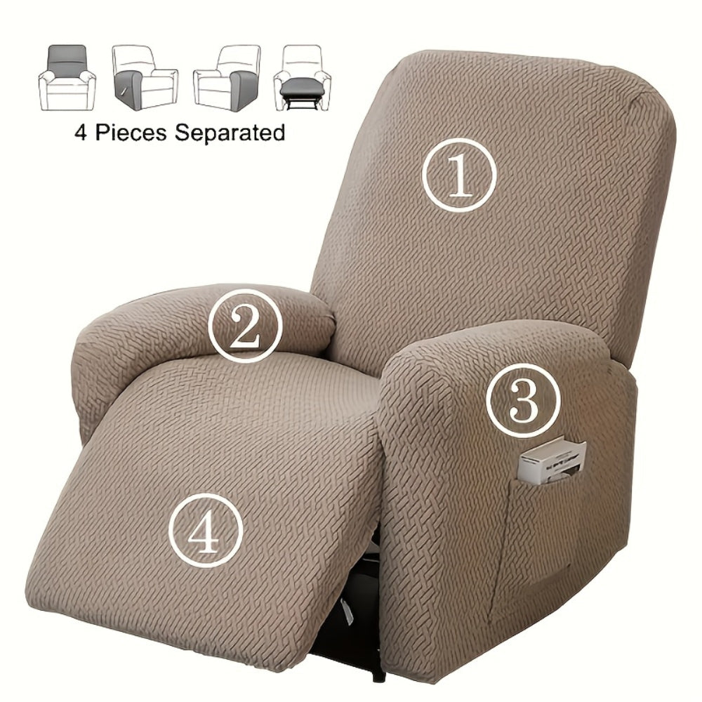 Soft Recliner Chair Cover with Side Pocket
