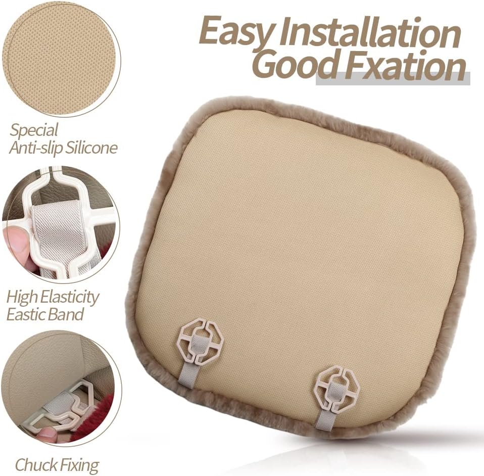 Soft Sheepskin Seat Cushion for Car and Home