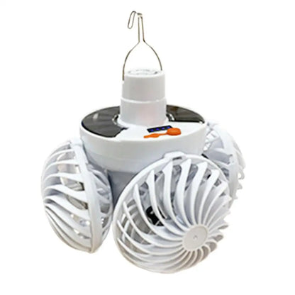 Solar Camping Lantern Fan Foldable LED Light Three Speed