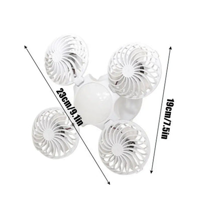 Solar Camping Lantern Fan Foldable LED Light Three Speed