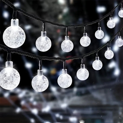 Solar Crackled Glass Globe Garden Lights