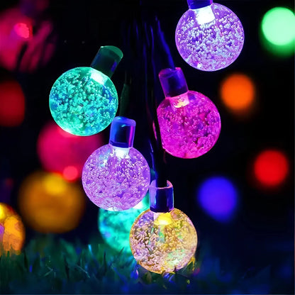 Solar Crackled Glass Globe Garden Lights