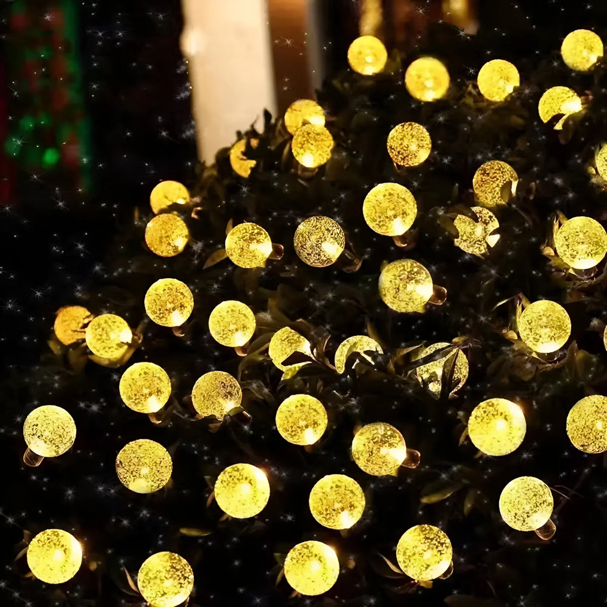 Solar Crackled Glass Globe Garden Lights