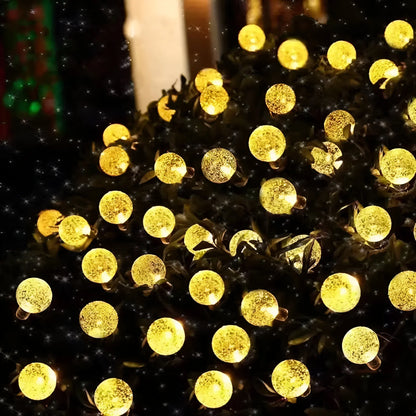 Solar Crackled Glass Globe Garden Lights