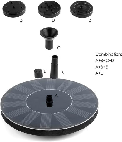 Solar Fountain Pump for Bird Bath Pond and Garden Water Feature