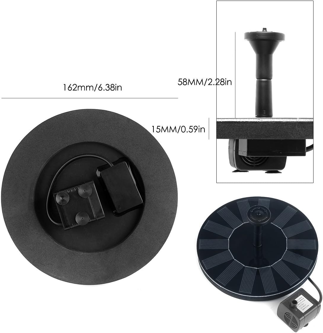 Solar Fountain Pump for Bird Bath Pond and Garden Water Feature