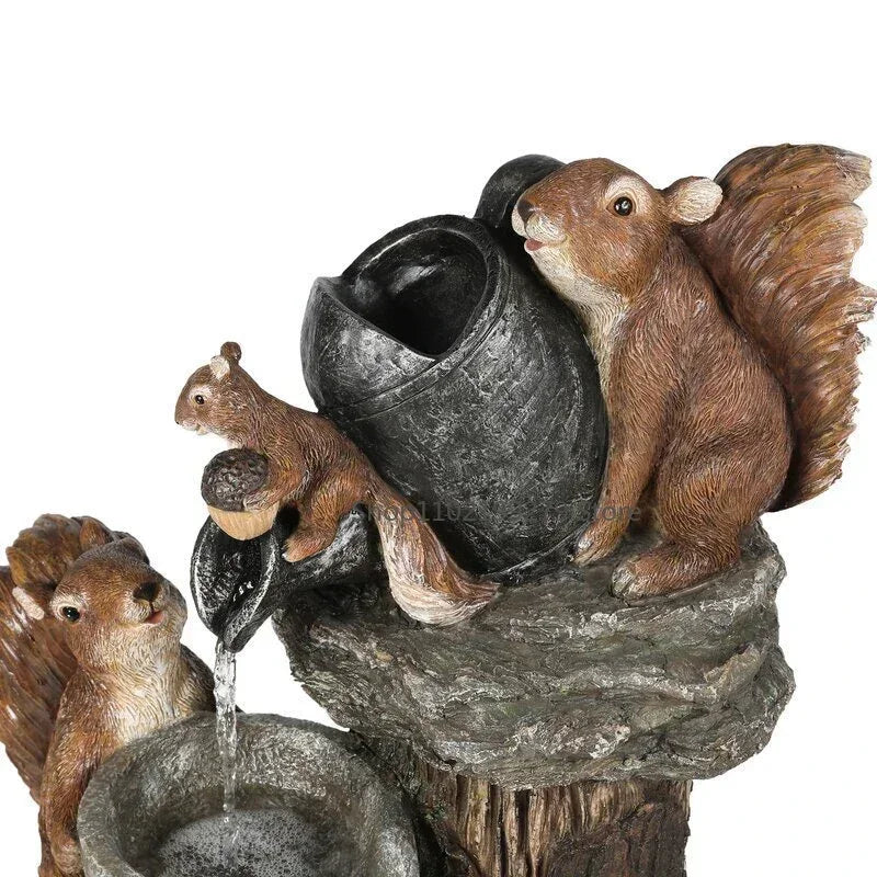 Solar Garden Animal Statue with LED Light for Patio and Balcony