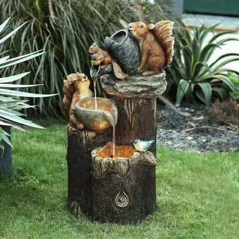 Solar Garden Animal Statue with LED Light for Patio and Balcony