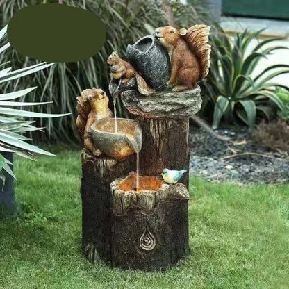Solar Garden Animal Statue with LED Light for Patio and Balcony