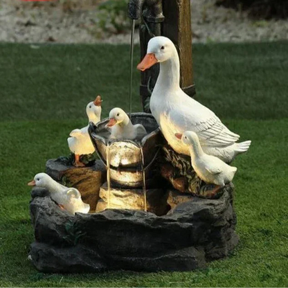 Solar Garden Animal Statue with LED Light for Patio and Balcony
