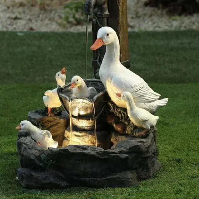 Solar Garden Animal Statue with LED Light for Patio and Balcony