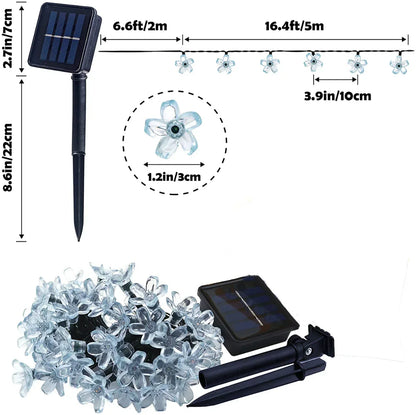 Solar LED String Lights for Garden and Patio