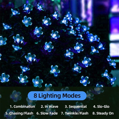 Solar LED String Lights for Garden and Patio