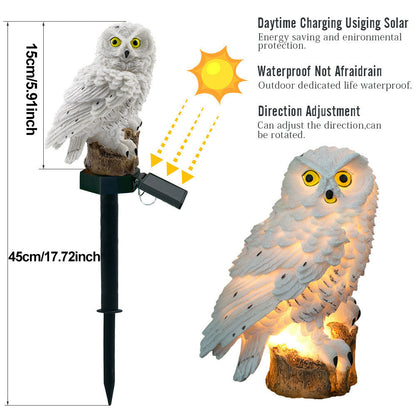 Solar Owl Garden Light with Waterproof Outdoor LED