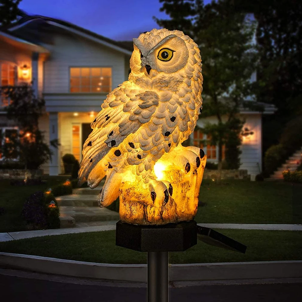 Solar Owl Garden Light with Waterproof Outdoor LED
