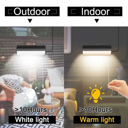 Solar Pendant Light Waterproof Indoor Outdoor Hanging Lamp