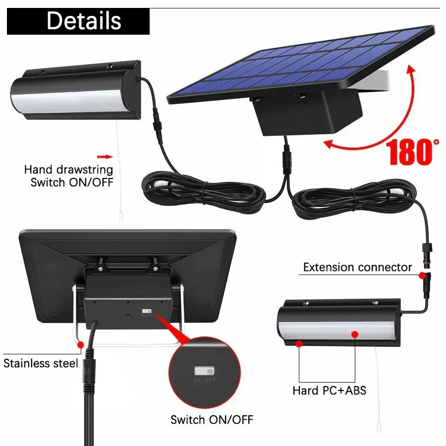 Solar Pendant Light Waterproof Indoor Outdoor Hanging Lamp