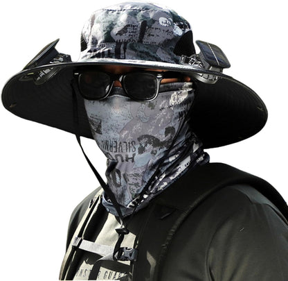 Solar Powered Cooling Fan Sun Hat with USB Charging