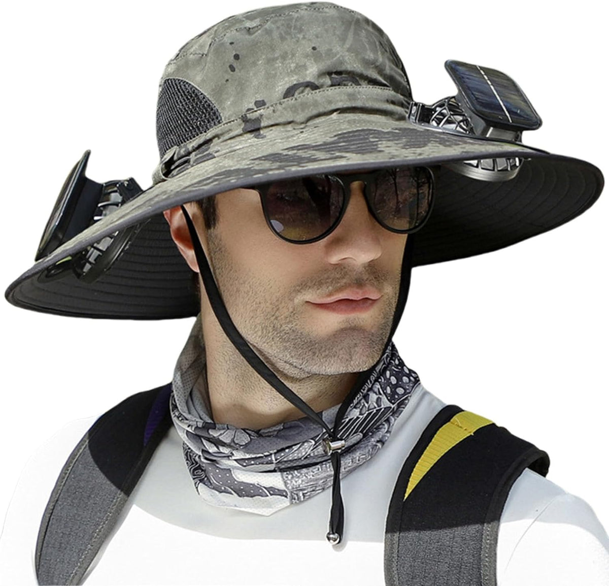 Solar Powered Cooling Fan Sun Hat with USB Charging