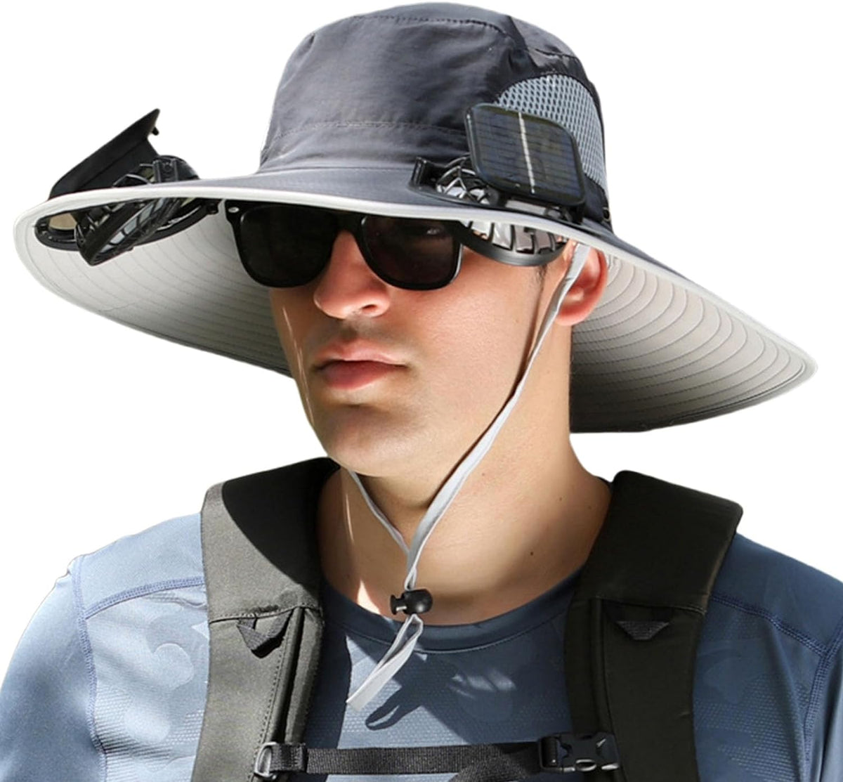 Solar Powered Cooling Fan Sun Hat with USB Charging