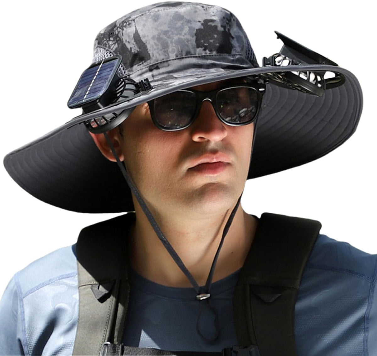 Solar Powered Cooling Fan Sun Hat with USB Charging