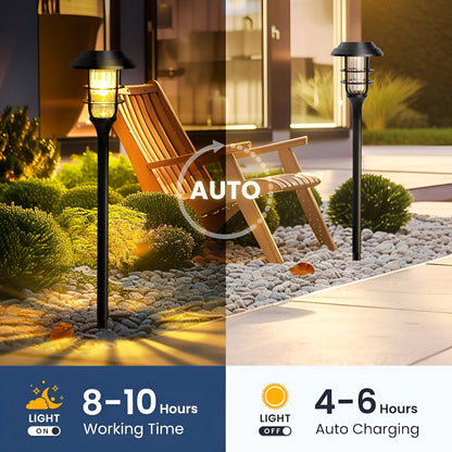 Solar Powered LED Garden Path Lights 6 Pack