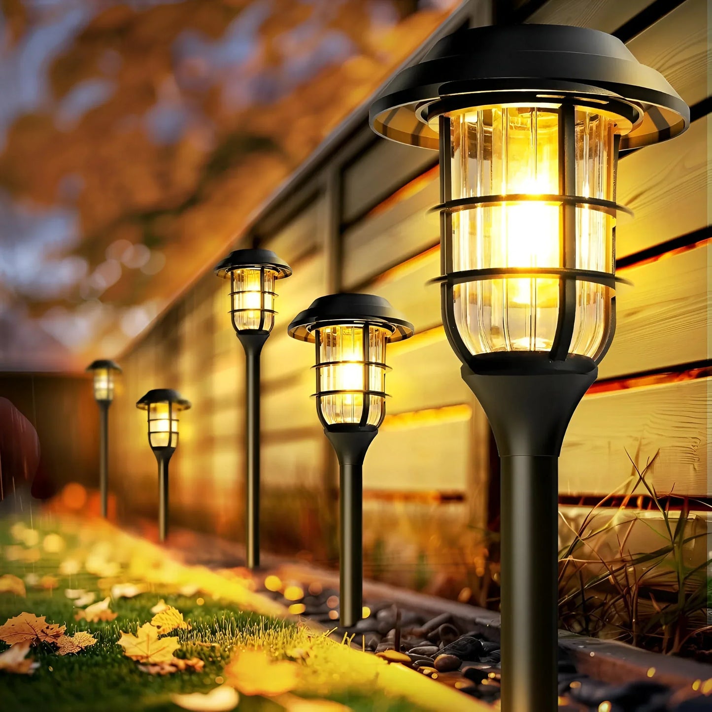 Solar Powered LED Garden Path Lights 6 Pack
