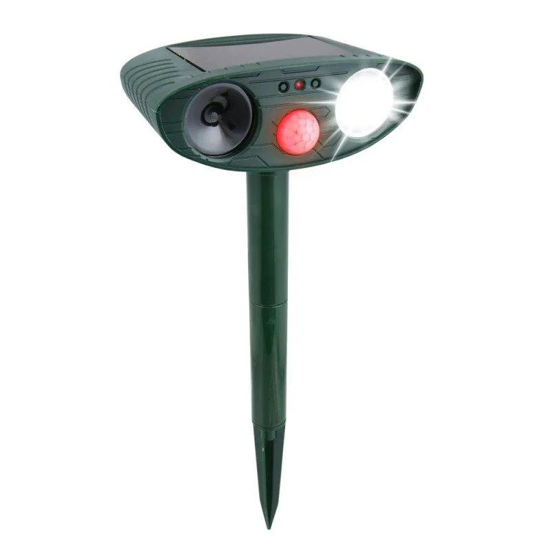 Solar Powered Ultrasonic Animal Repeller with Motion Sensor