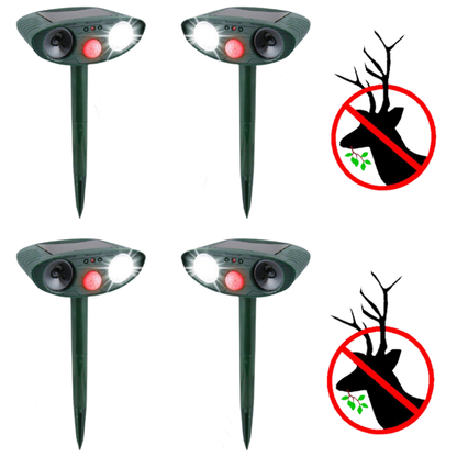 Solar Powered Ultrasonic Animal Repeller with Motion Sensor