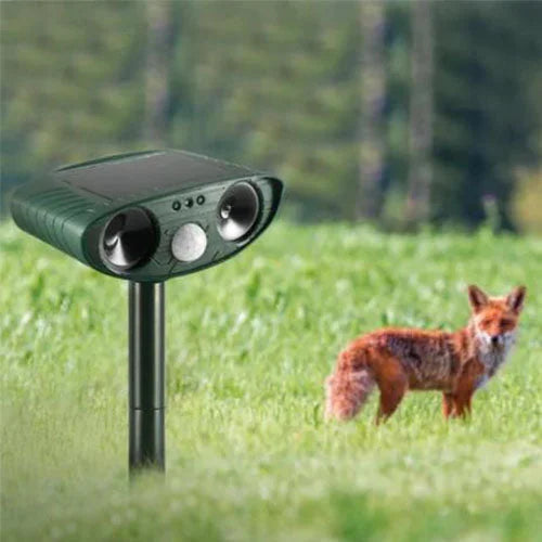 Solar Powered Ultrasonic Animal Repeller with PIR Motion Sensor